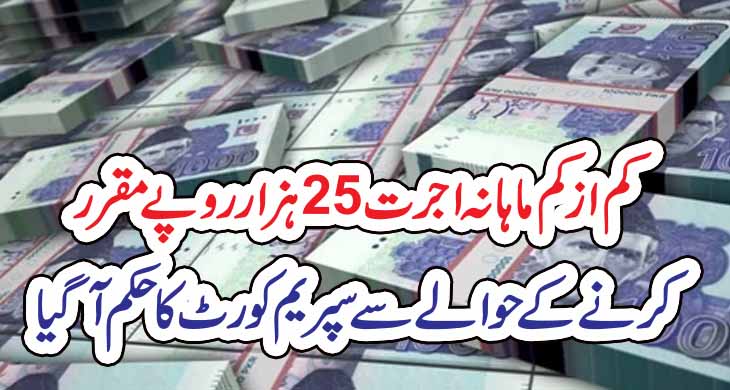 کم از کم ماہانہ اجرت 25ہزار روپے مقرر کرنے کے حوالے سے سپریم کورٹ کا حکم آگیا – PAKISTAN PRESS