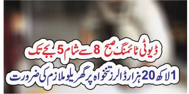 ڈیوٹی ٹائمنگ صبح 8 سے شام 5بجے تک 1لاکھ 20ہزار ڈالرز تنخواہ پر گھریلو ملازم کی ضرورت – Newsbeads